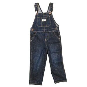 OshKosh Bgosh Denim Overalls Toddler 3T Dark Blue Sparkles Vestbak